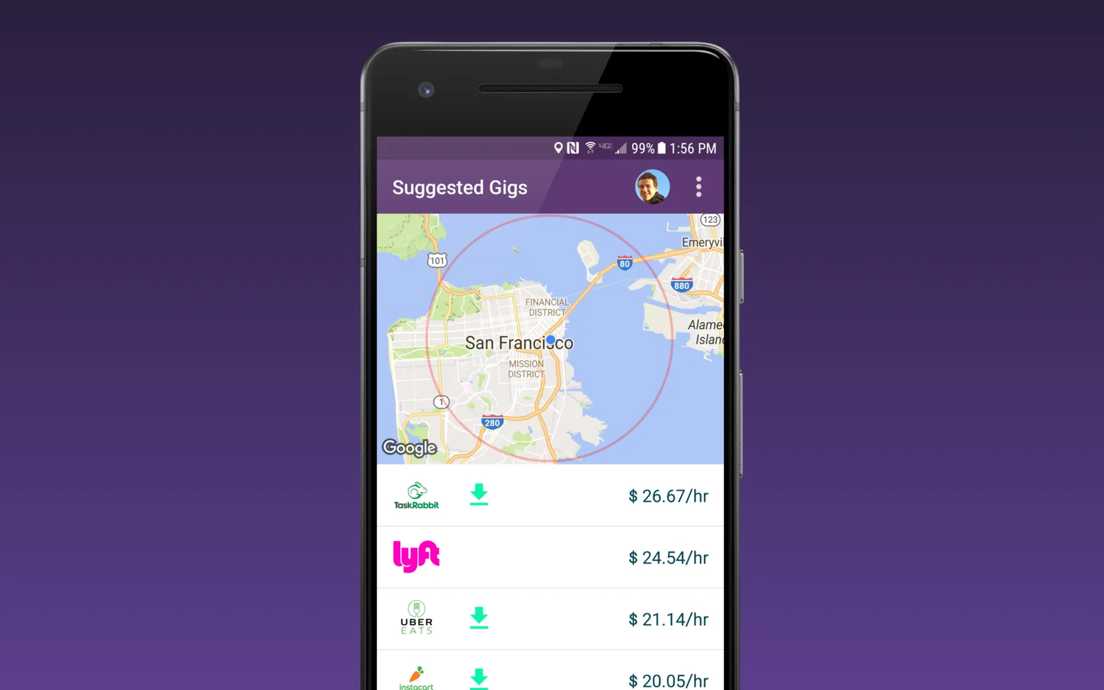 Gigtr product screenshot